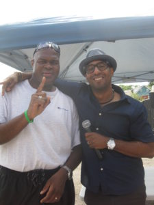 Dr. Vibe With Comic Jean Paul (@jeanpaulcomedy) At The Grand Opening Of Trin & Bago's Restaurant On Saturday, July 20, 2013