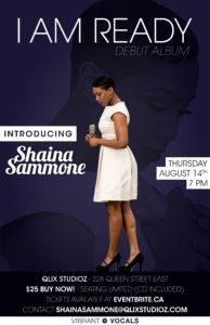 Shaina Sammone "I Am Ready" CD Launch - August 14, 2014 - 228 Queen Street East - Toronto, Ontario