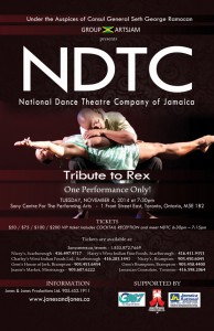 National Dance Theatre Company of Jamaica - A Tribute to Rex - November 4, 2014 at 7:30 p.m. - Sony Centre For The Performing Arts - Toronto