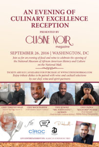 An Evening Of Culinary Excellence Reception - September 26, 2016 - Washington, DC